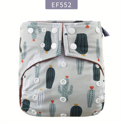 Waterproof Reusable Baby Cloth Diaper - Adjustable Fit & Colorful Prints