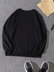 Men's Round Neck Sweatshirt Loose Pullover Autumn Winter