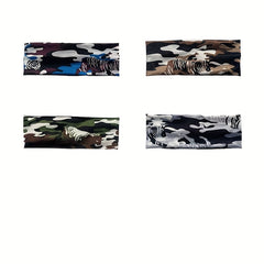 Men's Viscose Sports Headband Camouflage Elastic Hairband