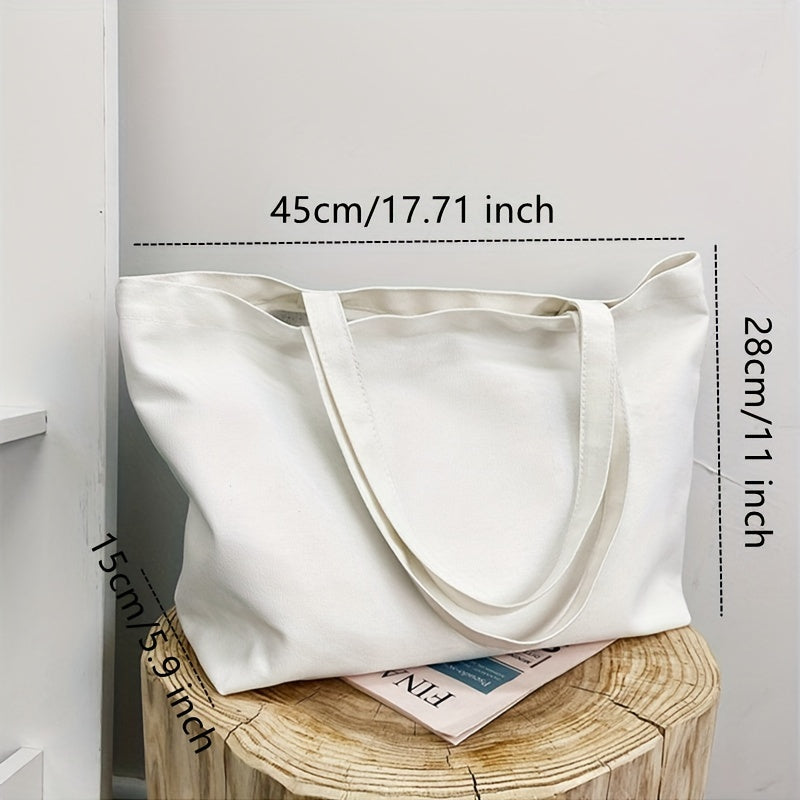 Letter Pattern Tote Bag Large Capacity Shoulder Bag