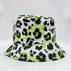 Leopard Print Bucket Hat Reversible Sunscreen Cap Fisherman Cap