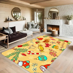 Christmas Room Carpet Waterproof Kitchen Rug Anti-Slip Mat