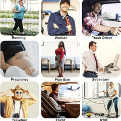 2 Pairs Plus Size Compression Socks 20-30 MmHg Wide Calf Nurses Running