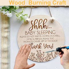 5 Pack 12" Wooden Hoops with Circular Cutouts for DIY Crafts and Home Decoration