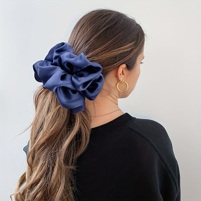 3pcs Large Silk Scrunchies Hair Tie Satin Hair Rope Elastic Ponytail Holder