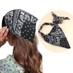 Paisley Head Scarf Bandana Head Wrap Pre-Tied Hair Cover