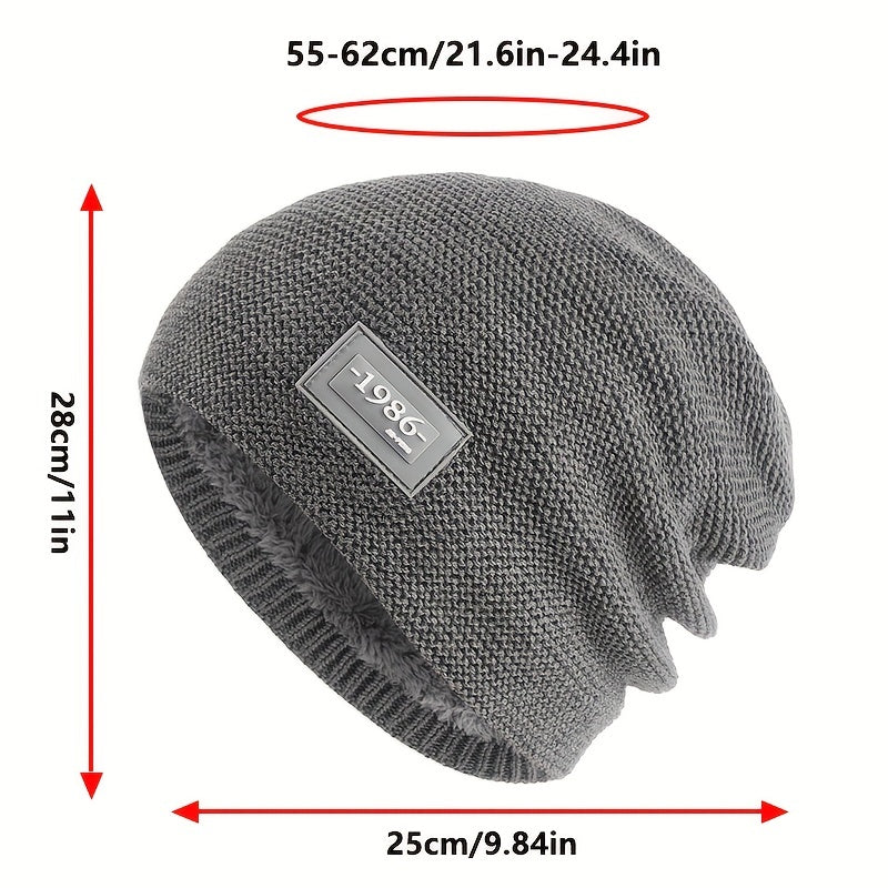 Velvet Woolen Beanie Hat Outdoor Cycling Ski Ear Protection Knit Warm Hat