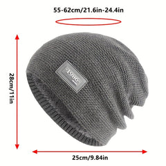 Velvet Woolen Beanie Hat Outdoor Cycling Ski Ear Protection Knit Warm Hat