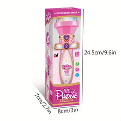 Kids Handheld Microphone with Colorful Lights - Gift for Girls