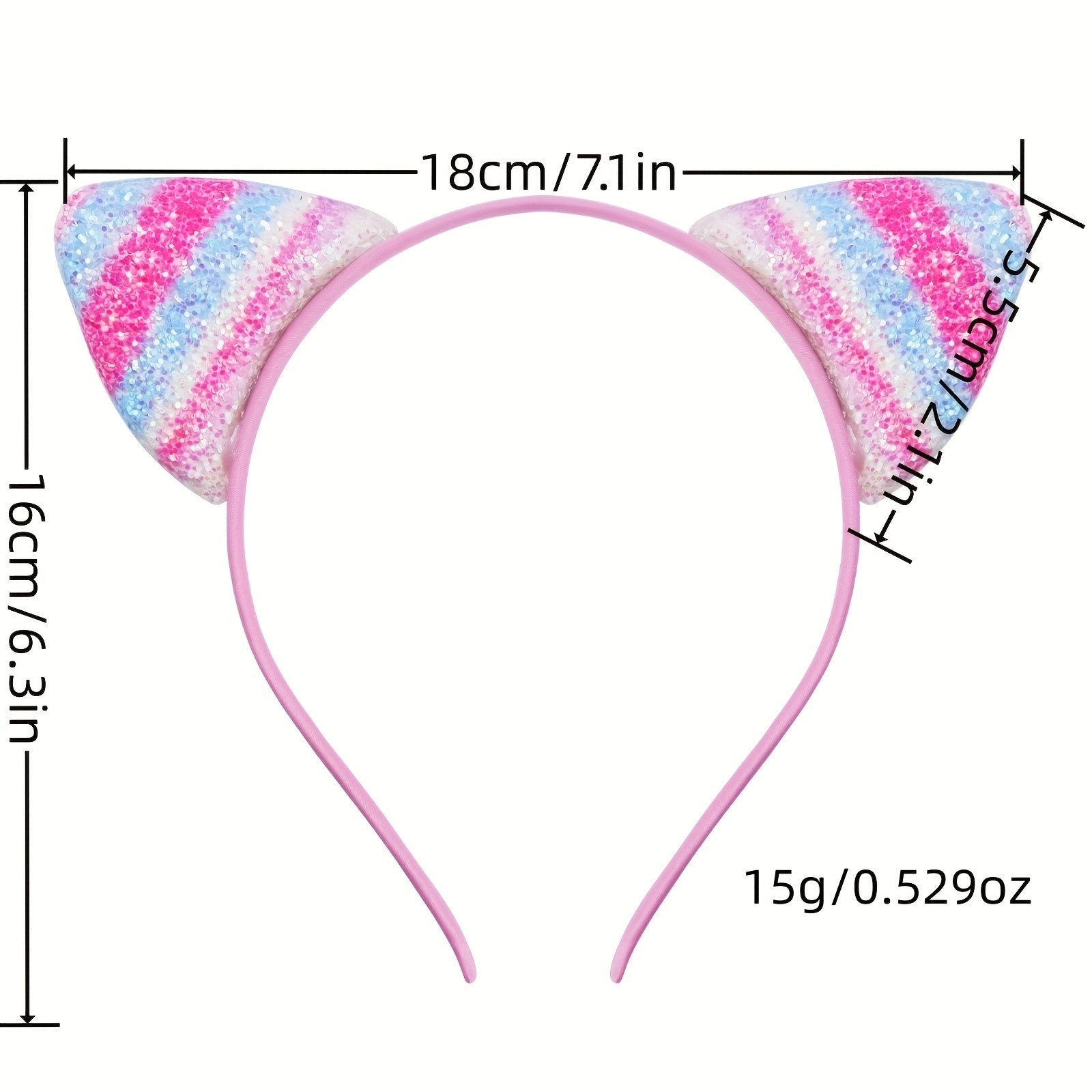 Cartoon Cat Ears Hair Hoop Sequin Headband Party Decoration