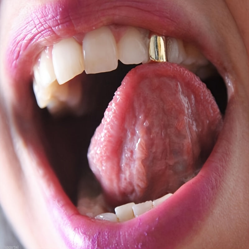 Hip Hop Golden Single Brace Vacuum Metal Plating Jewelry
