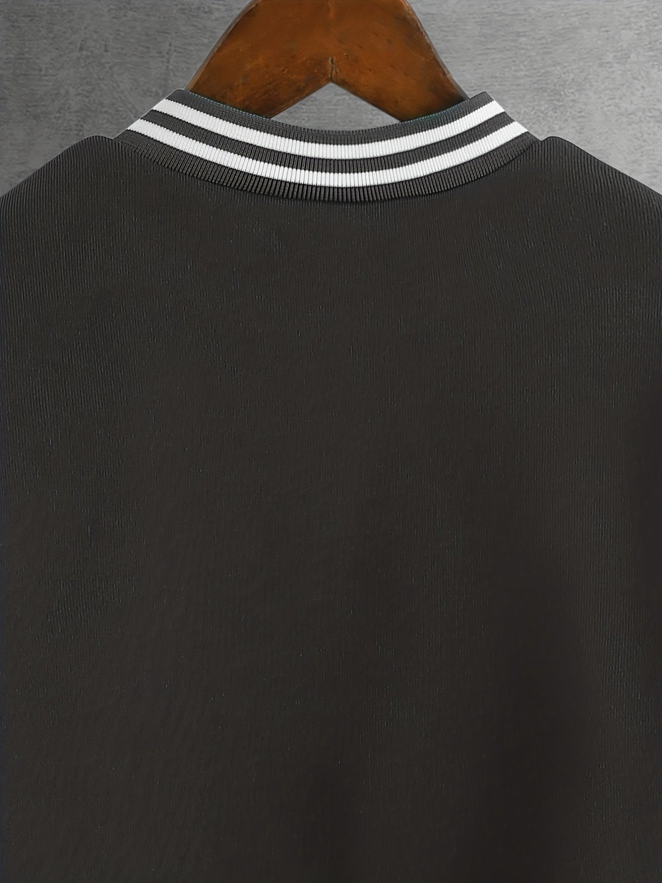 Boys Letter Graphic Varsity Jacket Long Sleeve Baseball Collar
