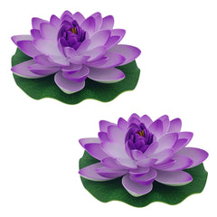 2pcs Floating Foam Lotus Flower Water Lily Pad Decoration 6 7inch