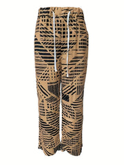Skull Pattern Wide Leg Pants Men s Street Style Casual Allover Print