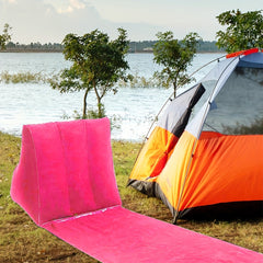 Inflatable Beach Mat Rose Red, Portable Triangle Cushion