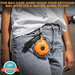 Reusable Shopping Bags with Storage Case and Carabiner - Foldable Lightweight
