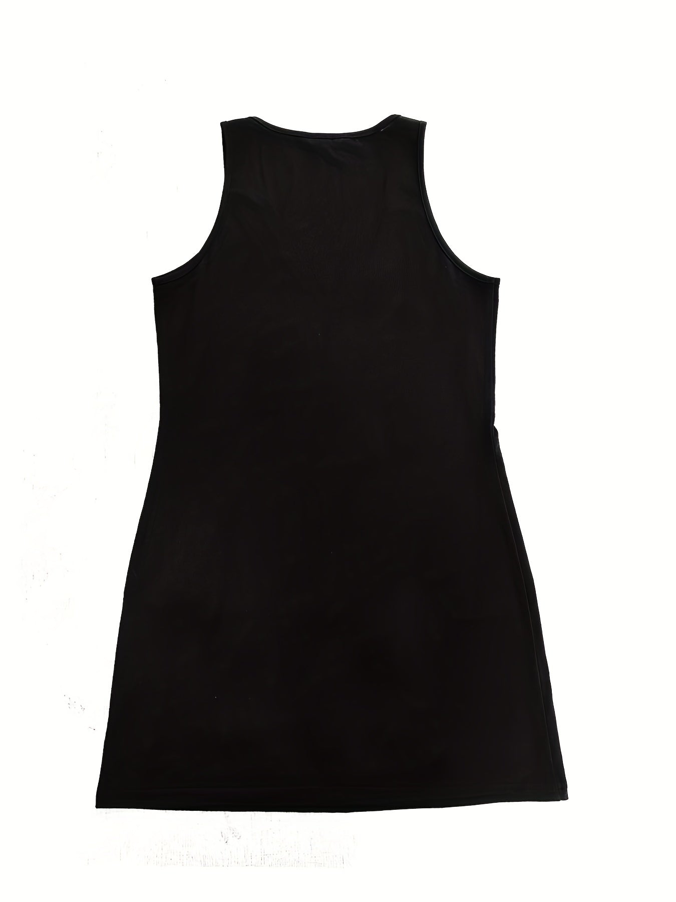 Coconut Tree Print Tank Dress Sleeveless Casual Dress