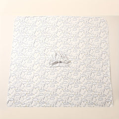 3 Piece Newborn Blanket Kit Rabbit Print Wrap Anti Startle Swaddle Headband