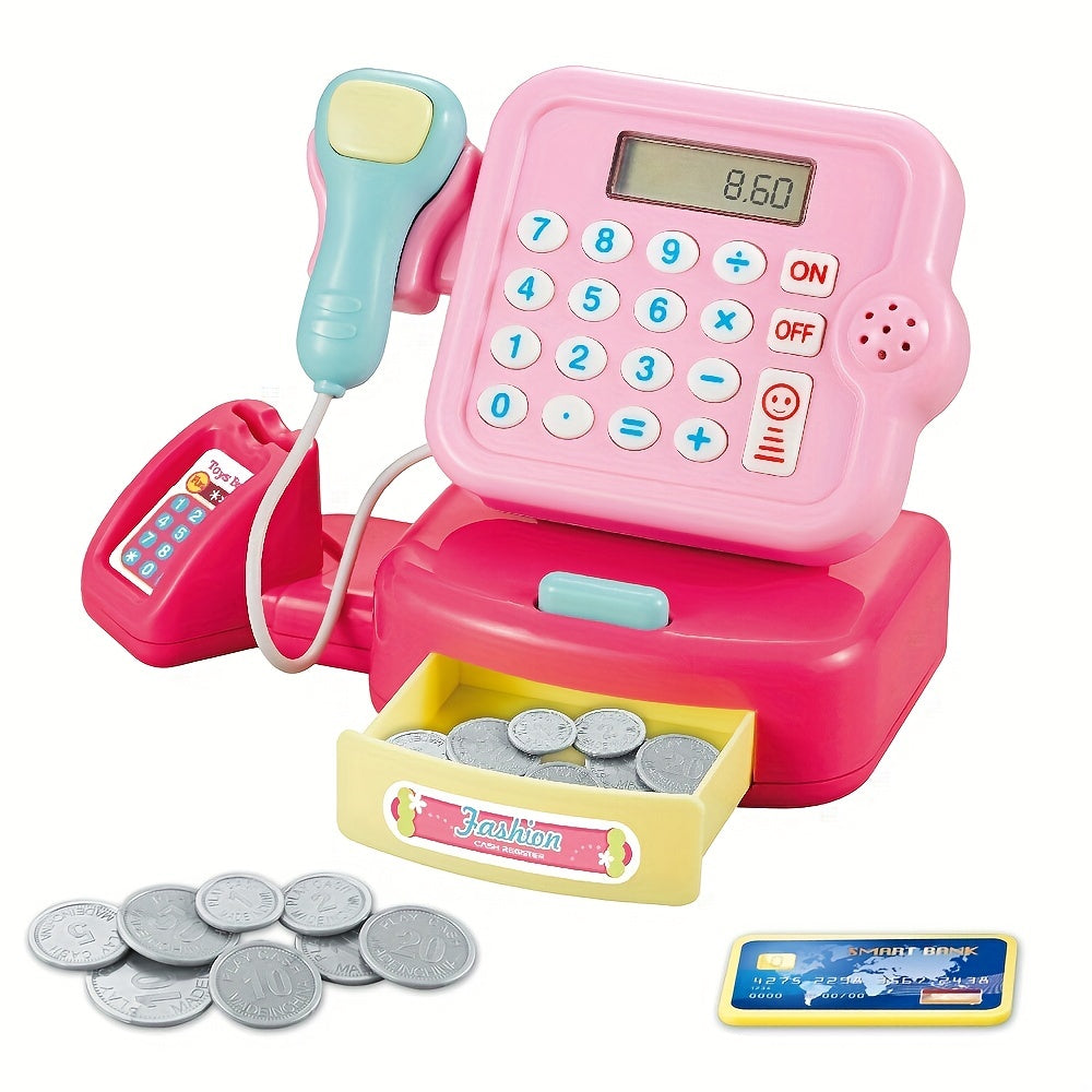 Kids Mini Supermarket Cashier Model with Light & Sound Effects