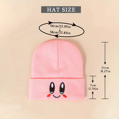 Hot Pink Face Embroidered Beanie