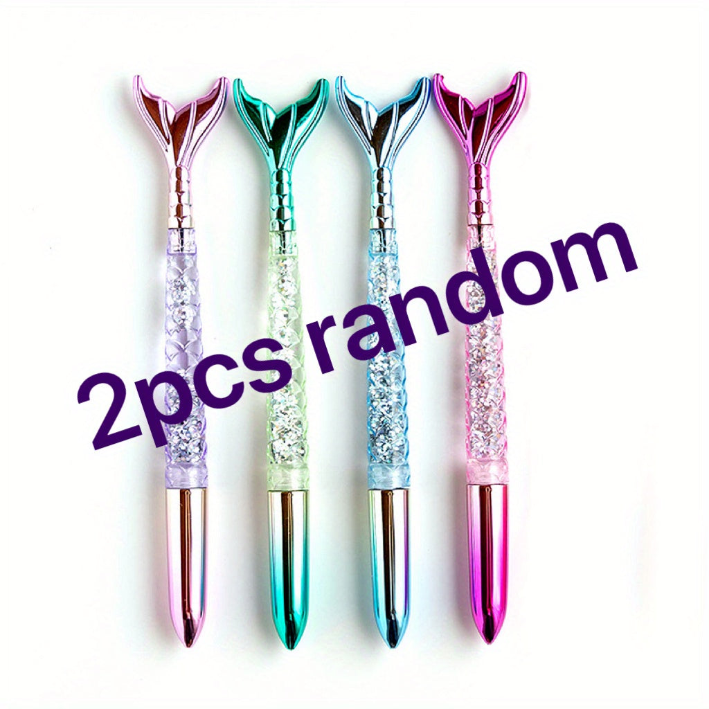 2pcs Mermaid Pens 1mm Ballpoint Pens for Home School and Office Stationery