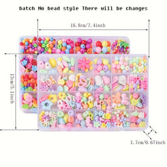 DIY Bead Stringing Toy Set for Bracelets & Necklaces with Bead Weaving Kit