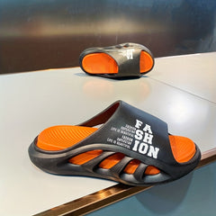 Men's Non Slip Platform Slides Soft Sole Cloud Slides for Indoor Outdoor