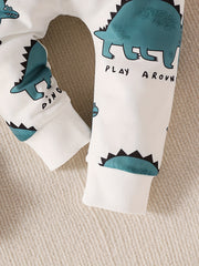 Baby Boy's Cartoon Graphic Hoodie Pants Sportswear Set