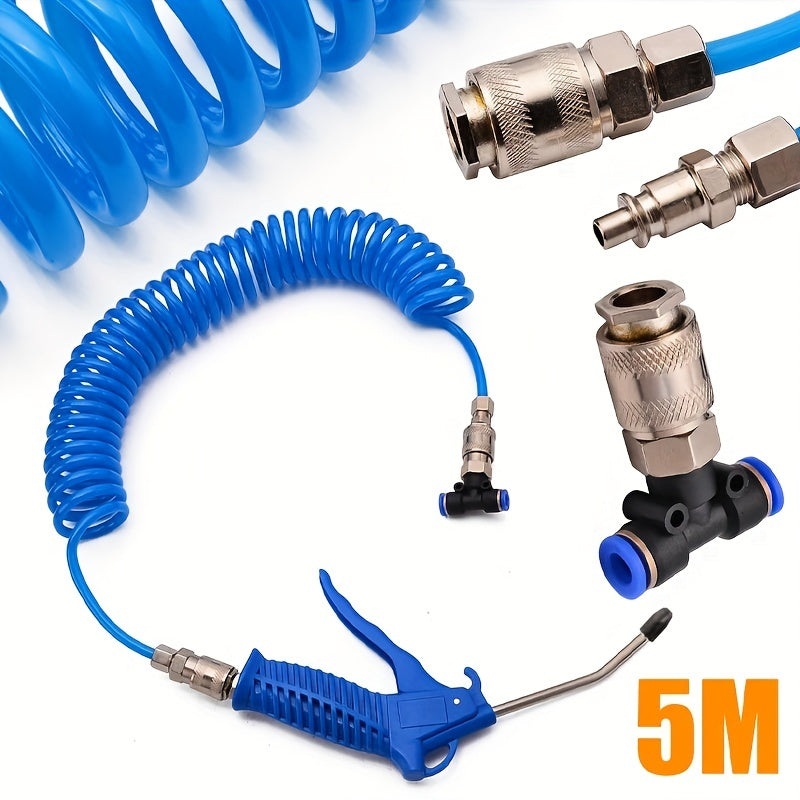 Mini European Type Dust Blows Hose Set Air Blow Gun Steel Nozzle