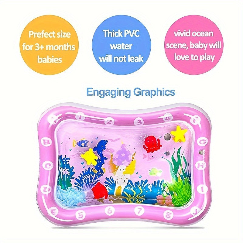 WELLFAR Pink Inflatable Crawling Mat with PE Surface