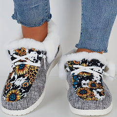 Women's Sunflower & Cow Pattern Slip-resistant Sneakers