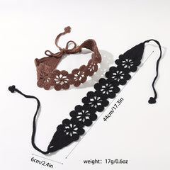 Hollow Crochet Hair Scarf Weaving Headband Hair Bundle