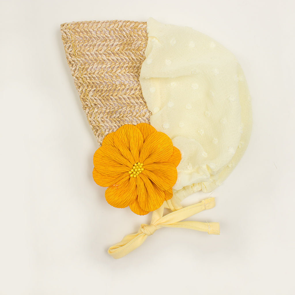 Match Flower Baby Court Hat For 0-3 Babies