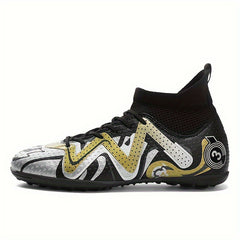 Boy's High Top Turf Football Boots TF Soccer Cleats