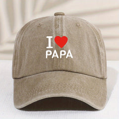 Children's Vintage I Love Dad Baseball Cap Sunscreen Sunshade Peaked Cap