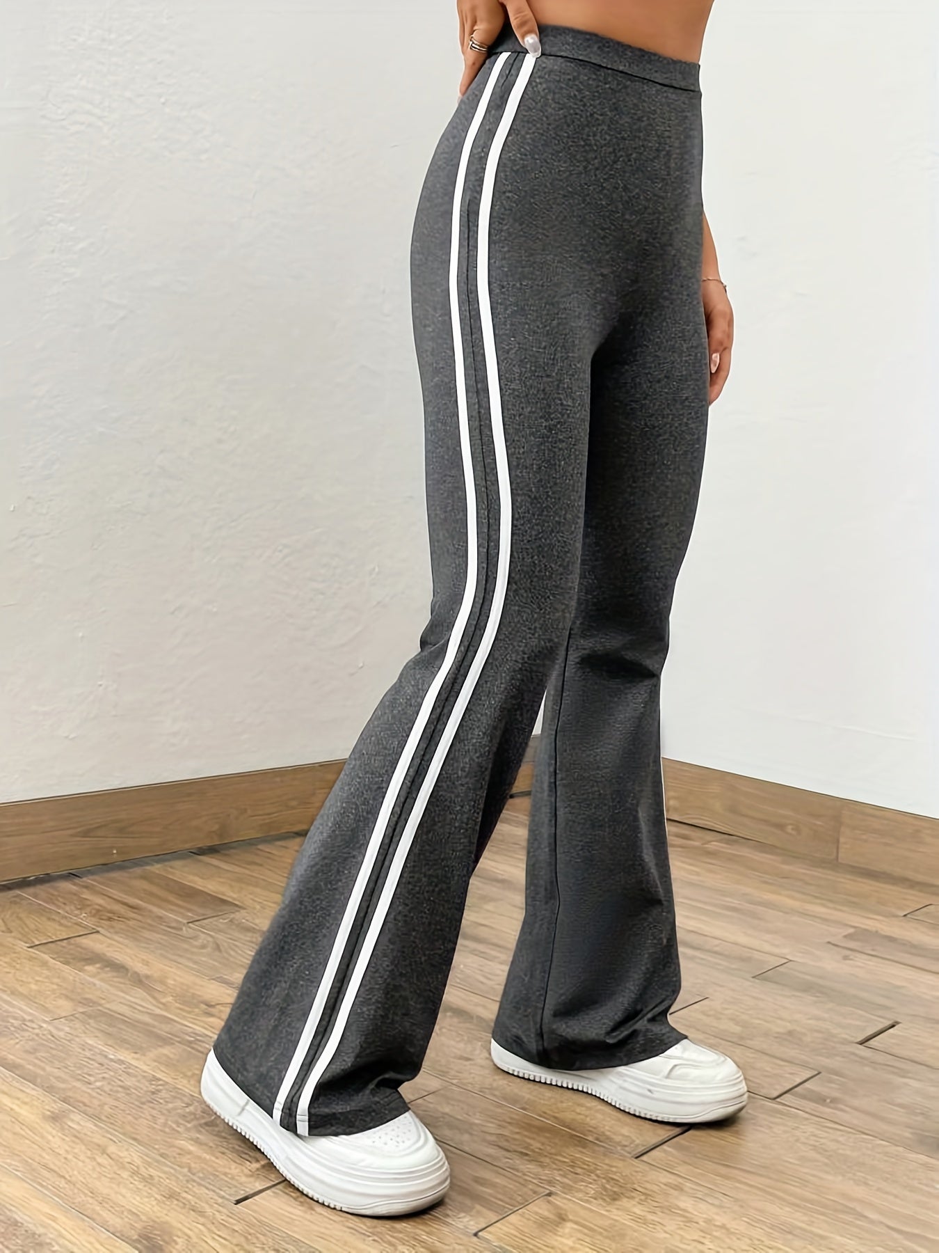 High Waist Striped Yoga Pants for Women Butt Lifting