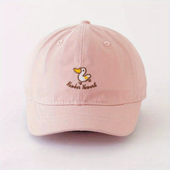 Unisex Sunshade Baseball Cap with Duck Embroidery