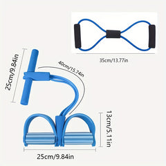 4 Tubes Yoga Pedal Puller Resistance Rope for Tummy Chest Workout