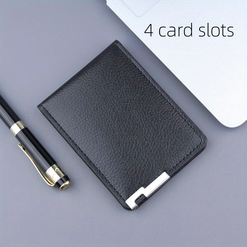 Men's Ultra thin Driver's Card Bag, Leather Credit Card Holder