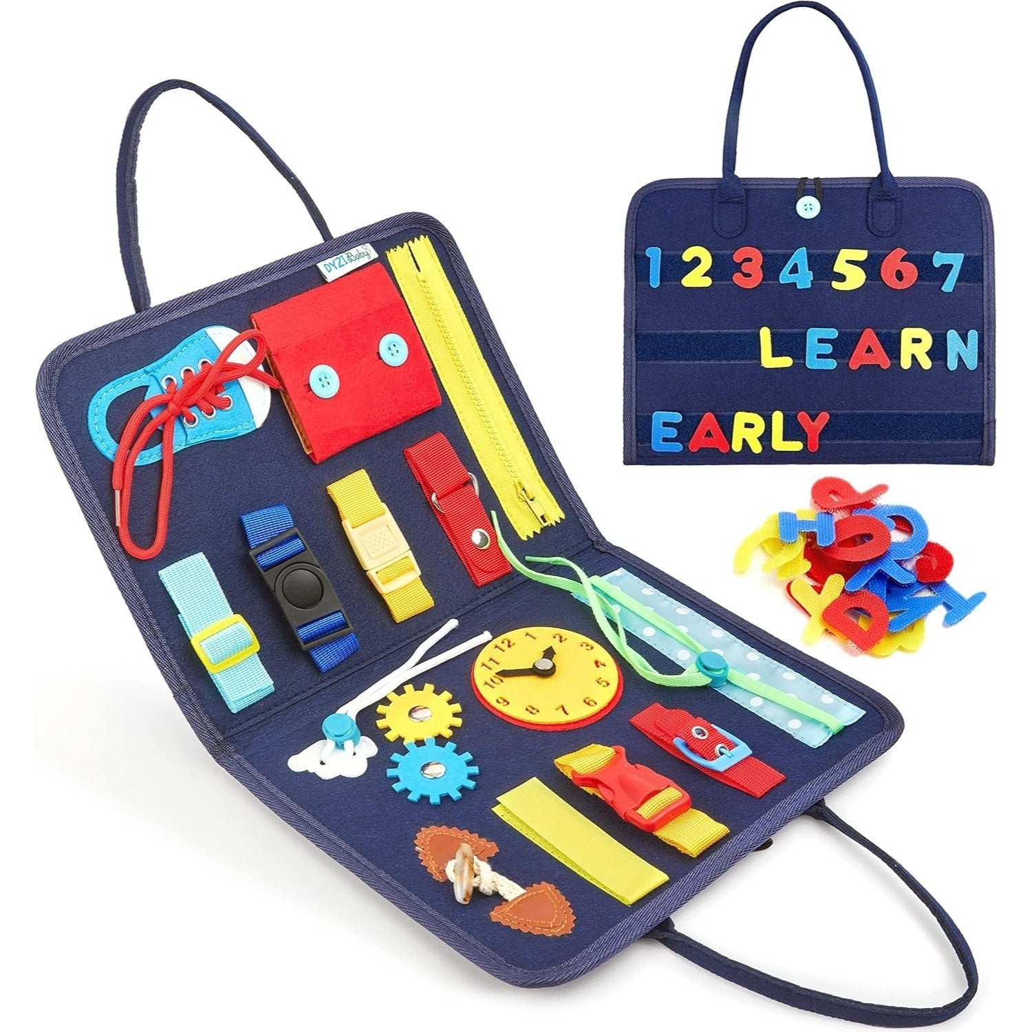 DYZI Busy Board - Sensory Travel Toy - Early Development Toy