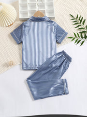 Boys 2pc Short-Sleeve Trousers Loungewear Set