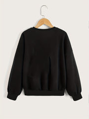 Girls' Brooklyn Graphic Long Sleeve Sweatshirt Round Neck Pullover Spring Fall