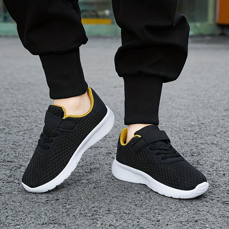 Boy's Breathable Sneakers Comfy Non Slip Soft Sole Shoes for Outdoor Activities