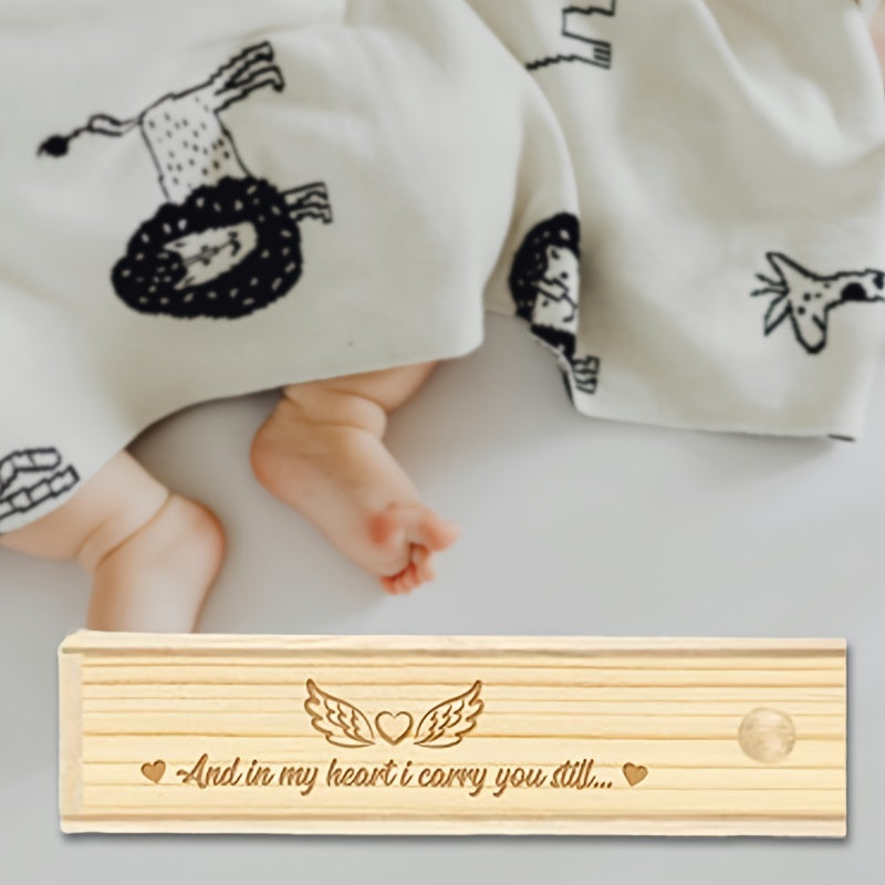 Wooden Memory Box with Engraved Lid - In My Heart It Carry You Still Keepsake