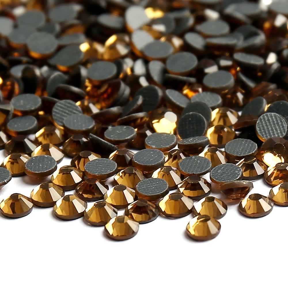 6.5mm Yellow Rhinestones Glitter Glass for Clothes Bags Shoes