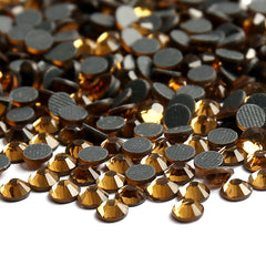 6.5mm Yellow Rhinestones Glitter Glass for Clothes Bags Shoes