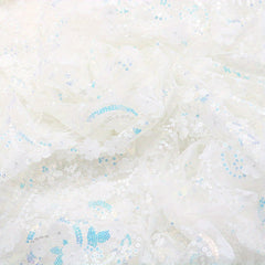 1yard 3D Flower Tulle Fabric Wedding Sewing For Decor Clothes Crafts