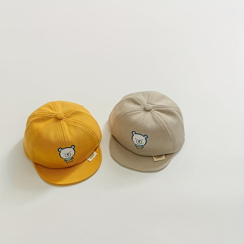 Bear Embroidery Children's Baseball Cap Spring Summer Peaked Cap