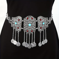 Metal Tassel Waist Chain Ethnic Waistband For Girls