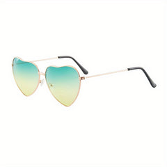 Men's Vintage Heart Shape Sunglasses UV400 Protection